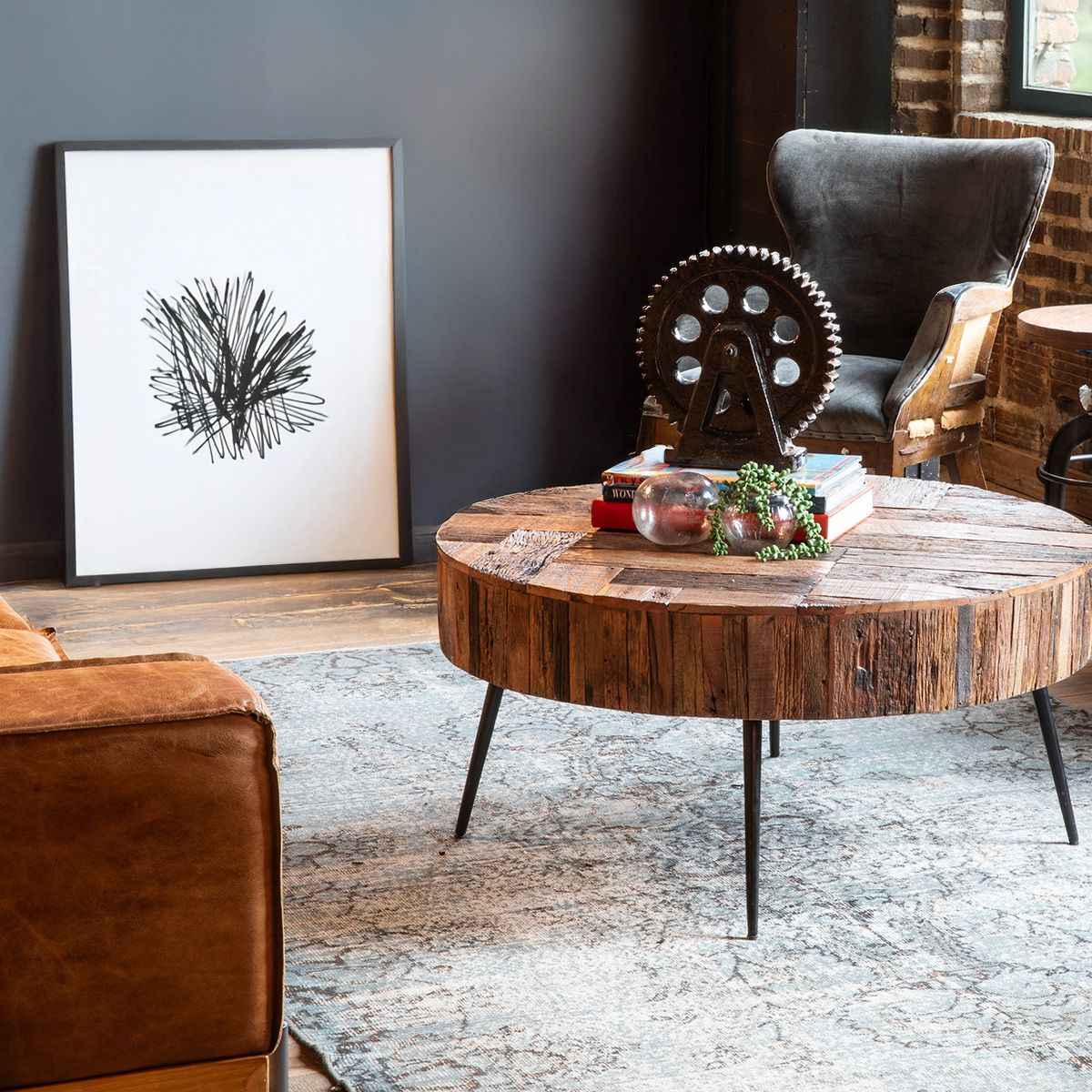 Jaipur 38" Round Coffee Table in Reclaimed Wood by Home Trends & Design at Eve Furniture