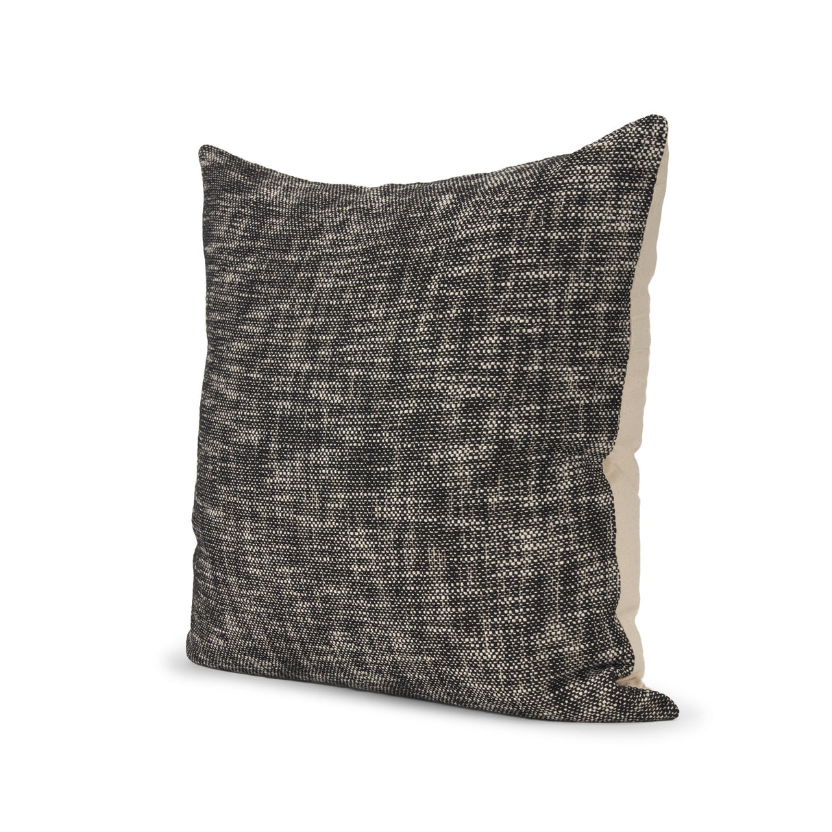 Jalia Cream and Black Cotton Decorative Square Pillow Cover by Mercana at Eve Furniture