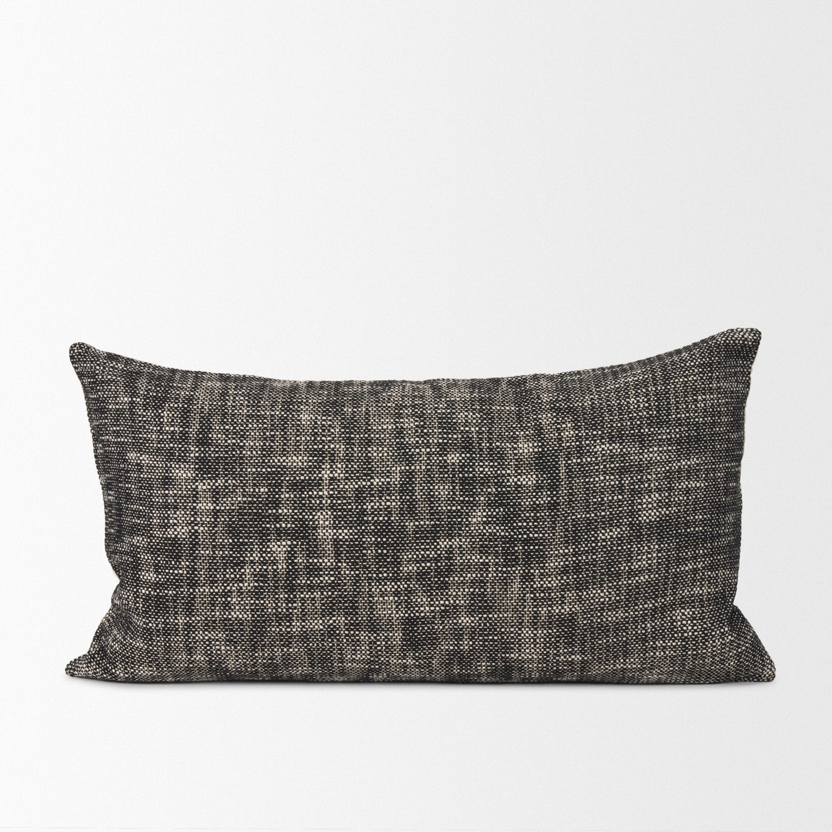 Jalia Cream/Black Cotton Decorative Lumbar Pillow Cover w/Down Filler, Set of 2 by Mercana at Eve Furniture