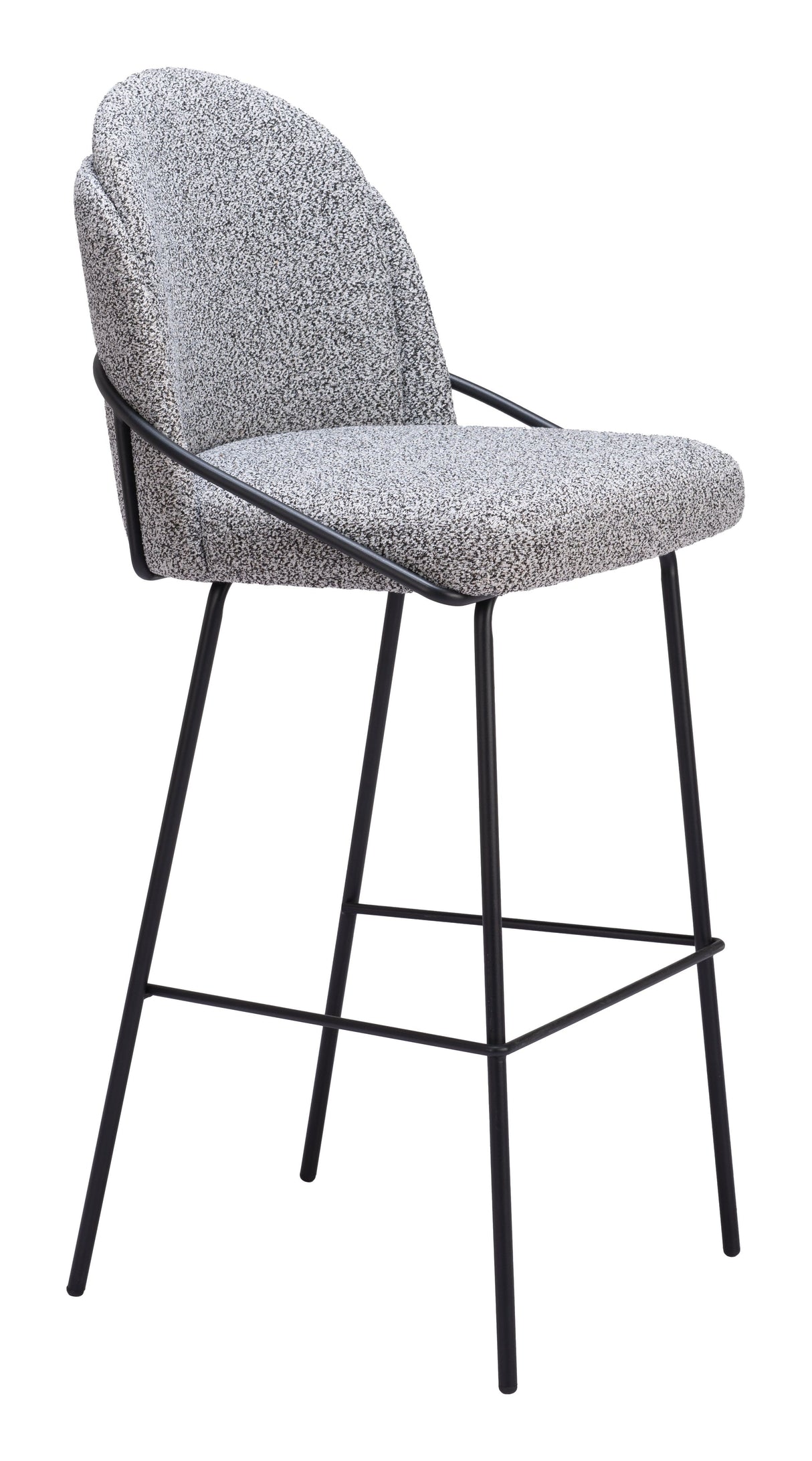 Jambi Barstool Black & White by Zuomod at Eve Furniture