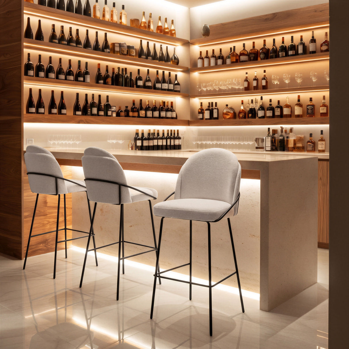Jambi Barstool Ivory by Zuomod at Eve Furniture