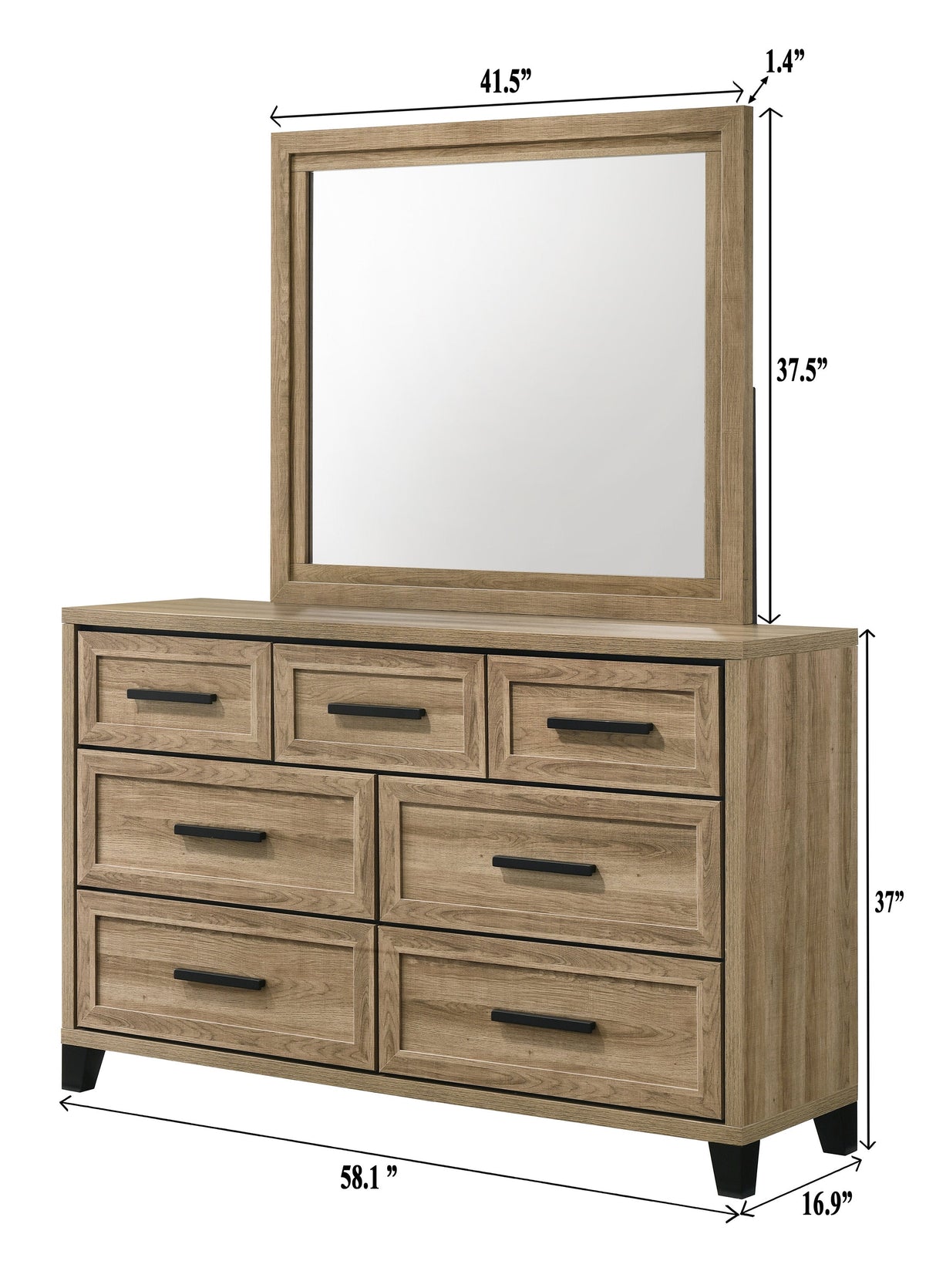 Jameson Natural Panel Bedroom Set by Crown Mark at Eve Furniture