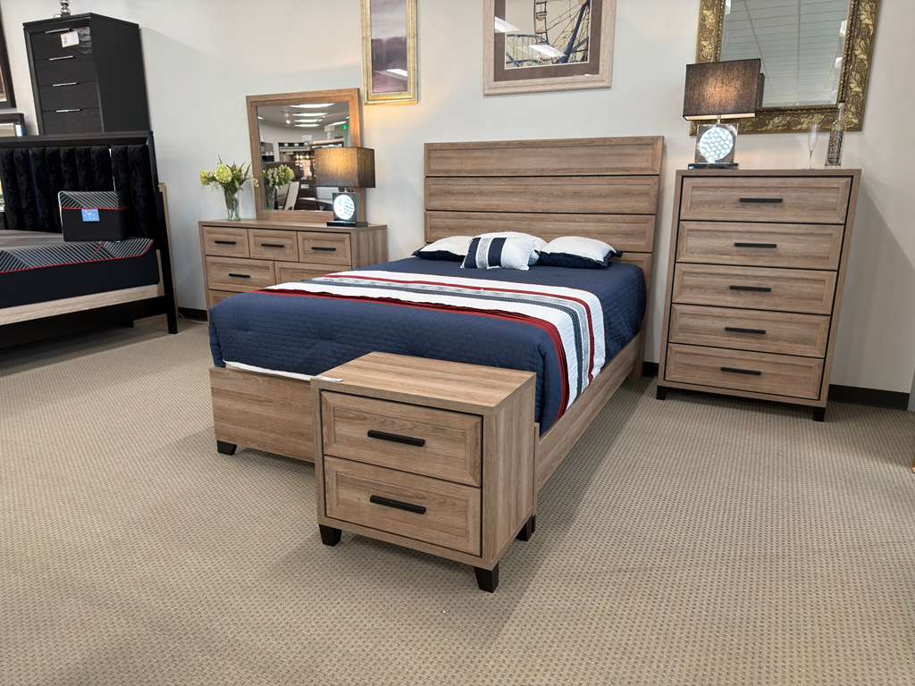 Jameson Natural Panel Bedroom Set by Crown Mark at Eve Furniture