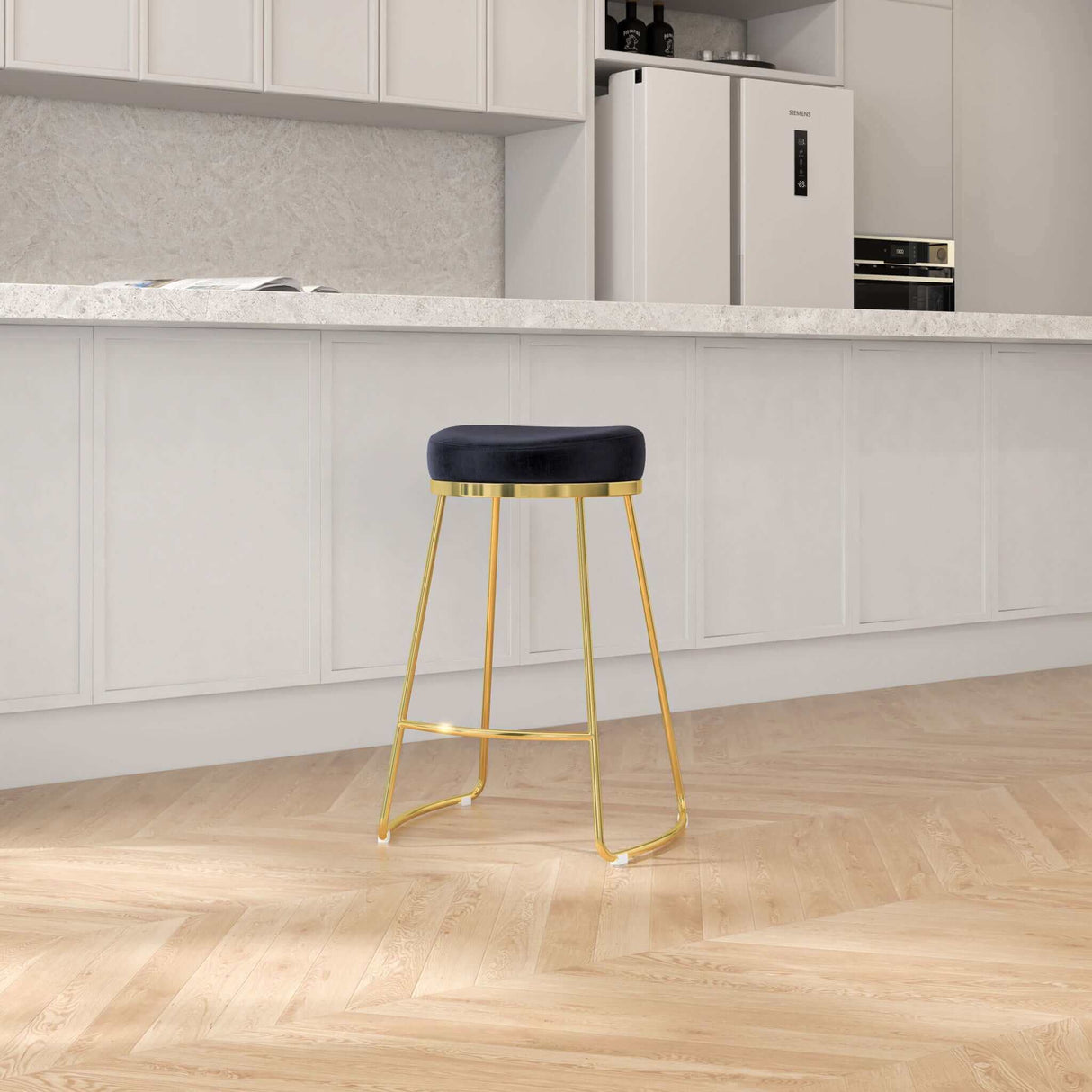 Jane 26" Luxury Upholstered Stool by Ashcroft Furniture at Eve Furniture