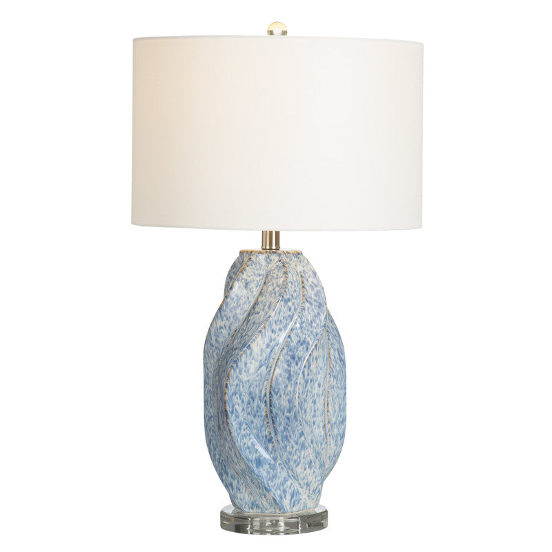 Janice Blue Swirl Table Lamp by Crestview at Eve Furniture