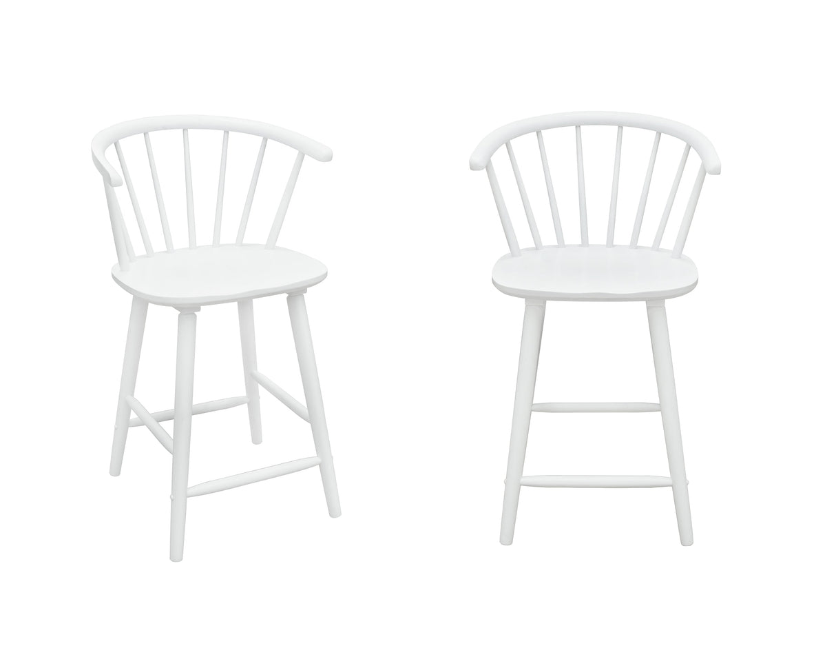 Janna White Counter Height Stool, Set of 2 by Crown Mark at Eve Furniture