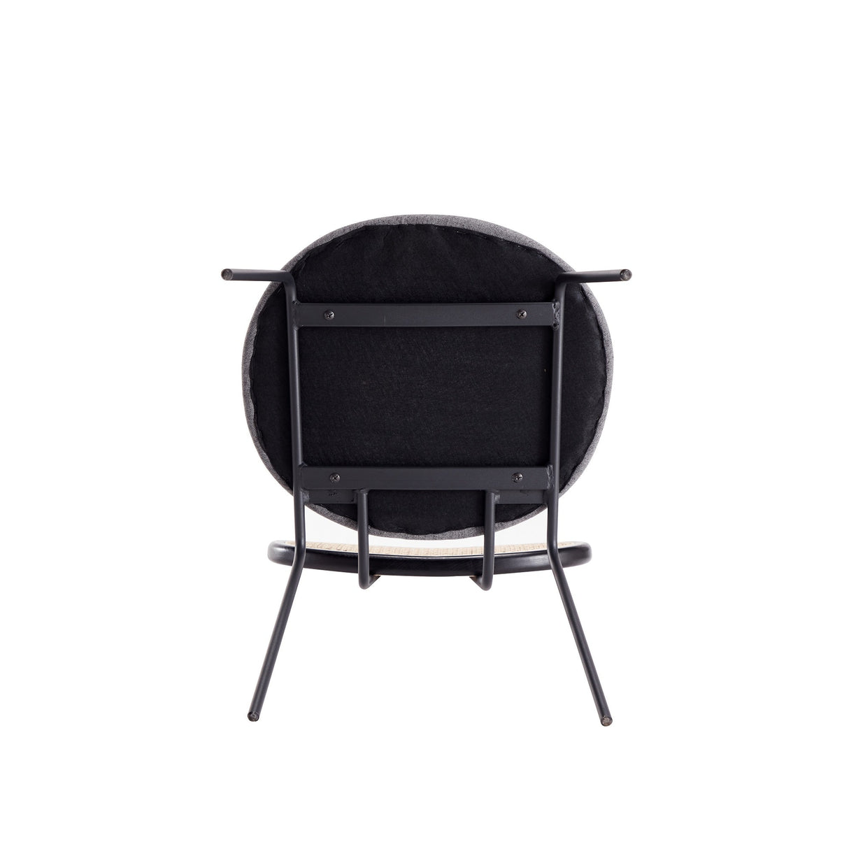 Jardin Dining Chair in Black with Cane and Grey Upholstered Seating (set of 2) by Manhattan Comfort at Eve Furniture