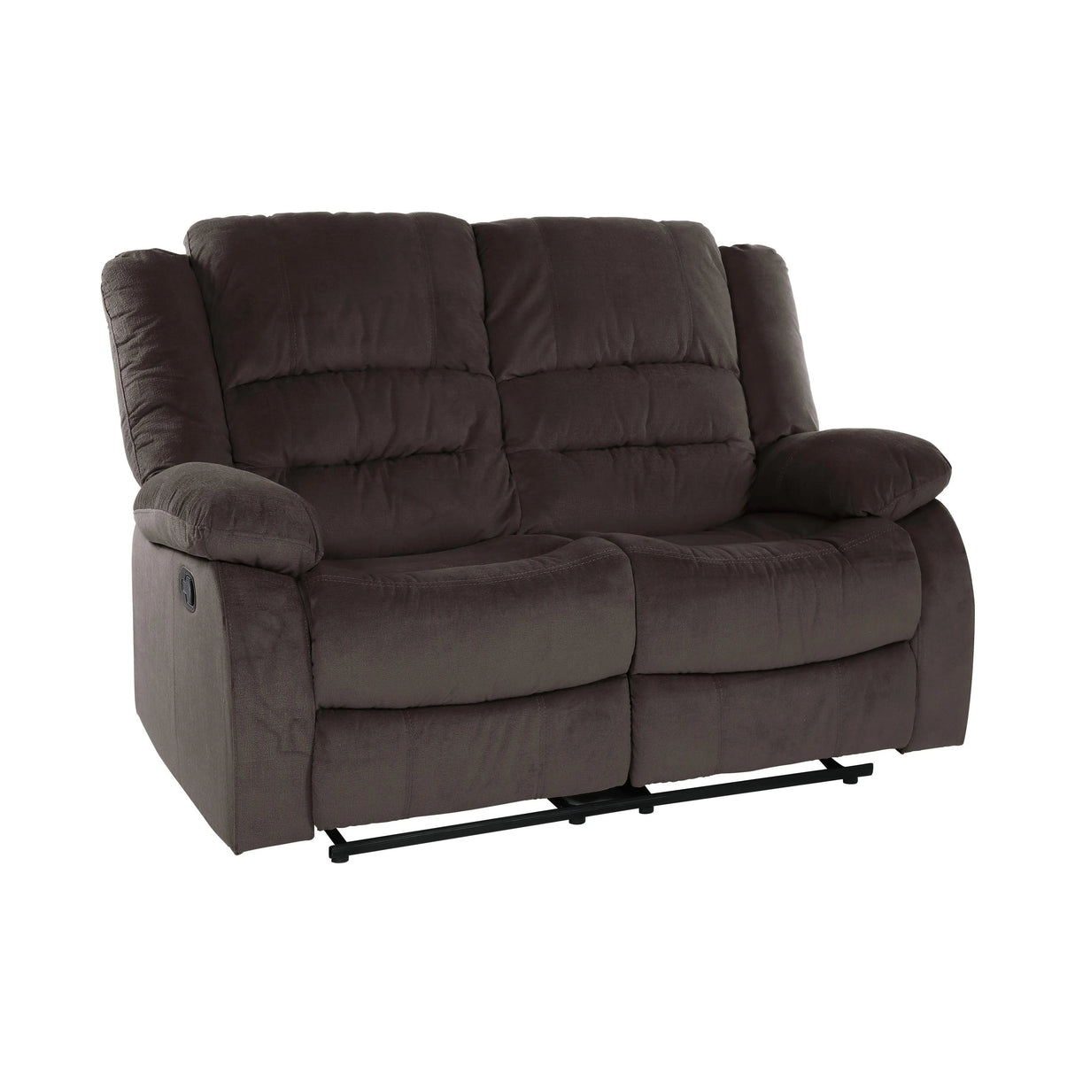 Jarita Chocolate Double Reclining Loveseat by Homelegance at Eve Furniture