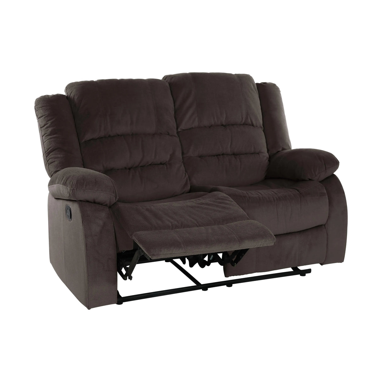 Jarita Chocolate Double Reclining Loveseat by Homelegance at Eve Furniture