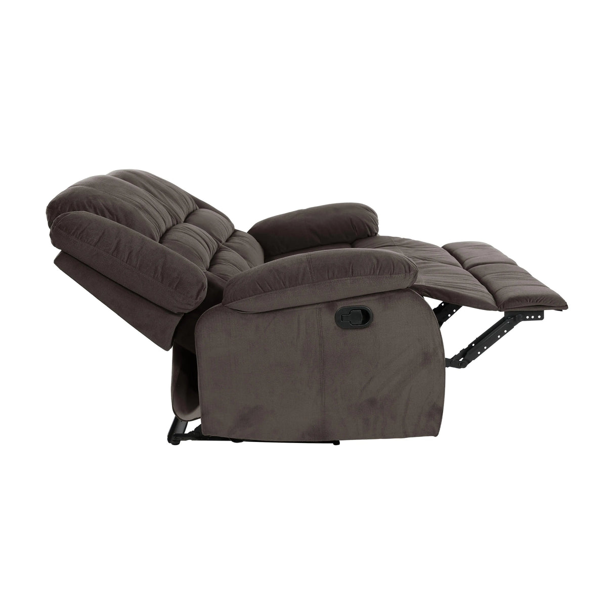 Jarita Chocolate Double Reclining Loveseat by Homelegance at Eve Furniture