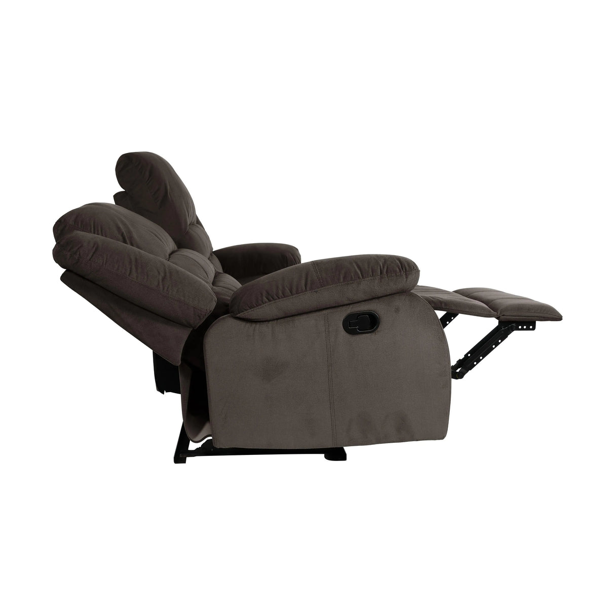 Jarita Chocolate Double Reclining Sofa by Homelegance at Eve Furniture