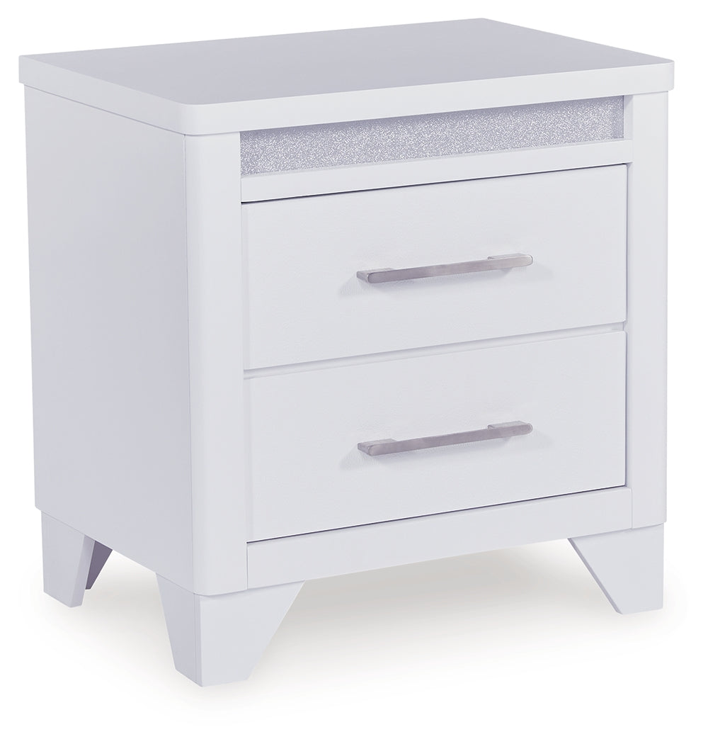 Jarlee White Queen Upholstered Panel Bed by Ashley at Eve Furniture