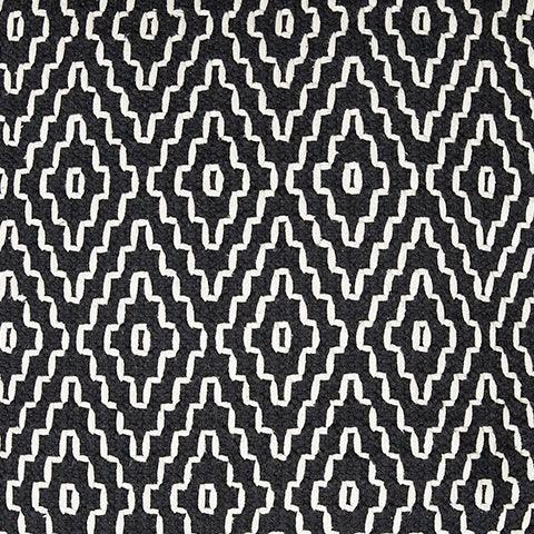 Jasett Black/Ivory Pouf by Ashley at Eve Furniture