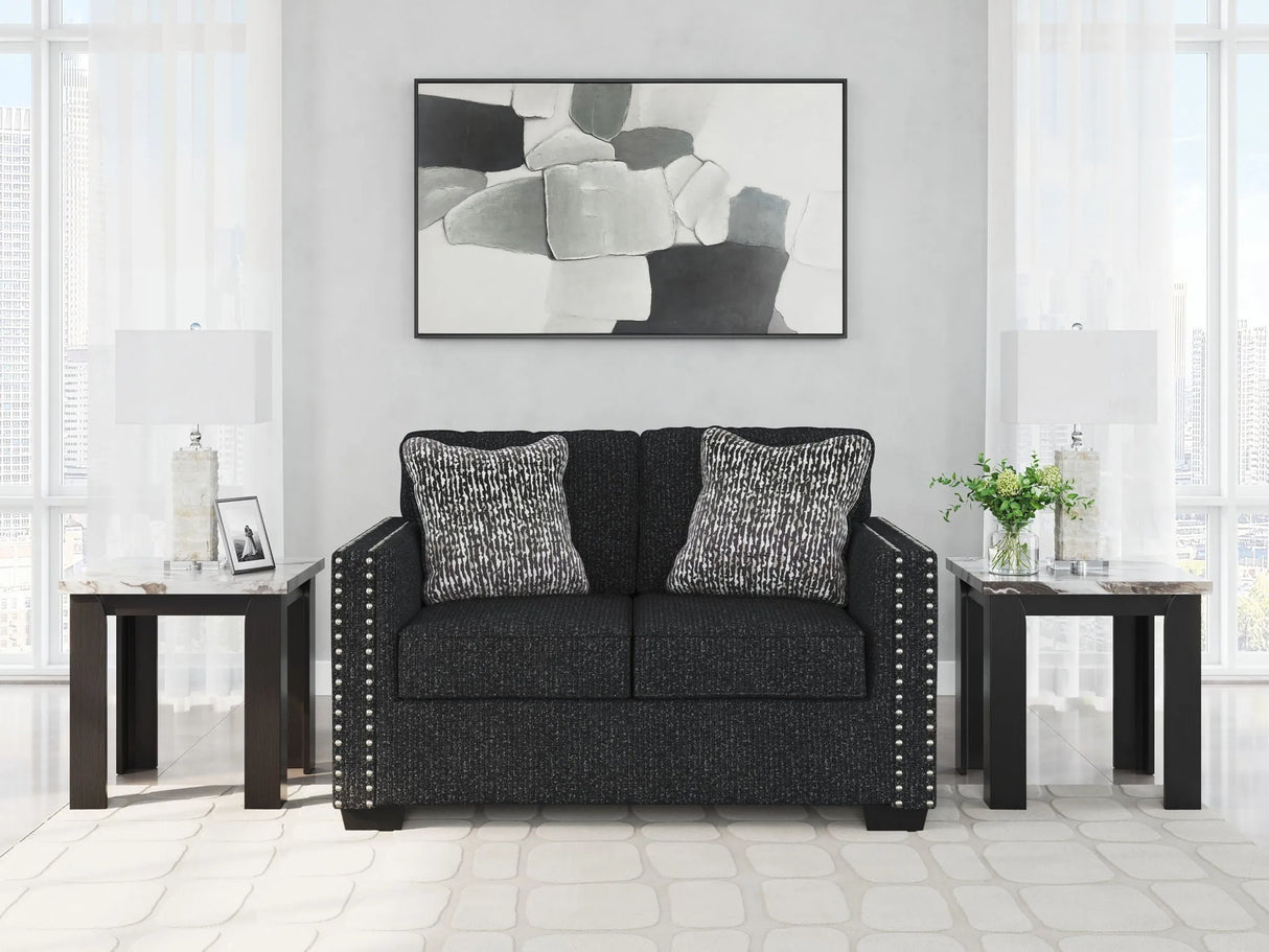 Jasmine Peaks Coal Loveseat by Ashley at Eve Furniture