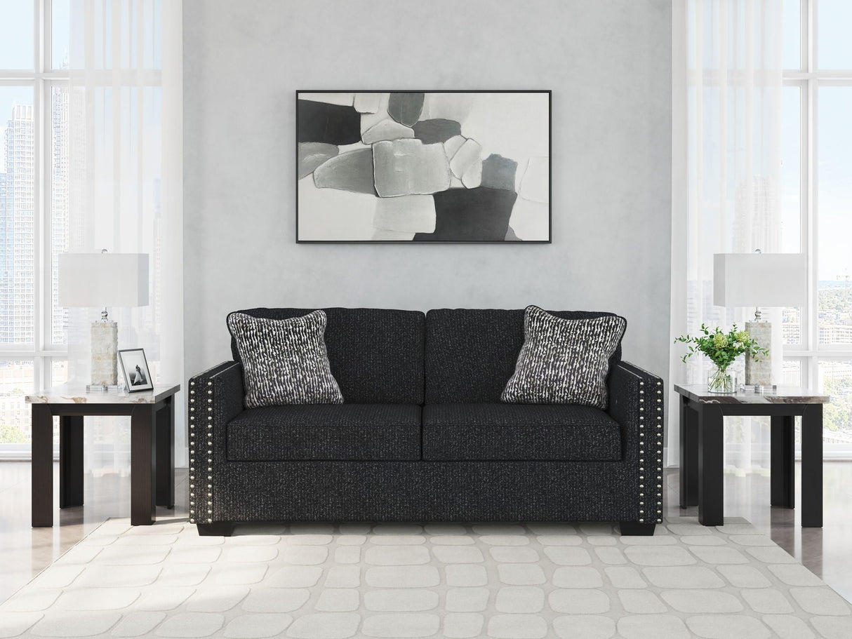 Jasmine Peaks Coal Sofa by Ashley at Eve Furniture