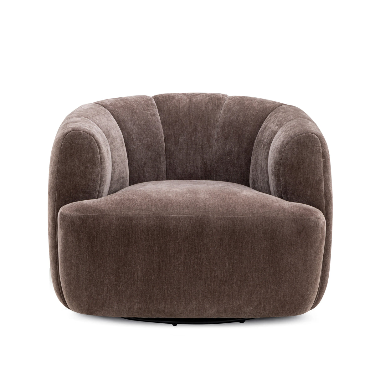 Jasmine Upcycled Contract-Grade Basketweave Fabric Swivel Accent Chair by TOV Furniture at Eve Furniture