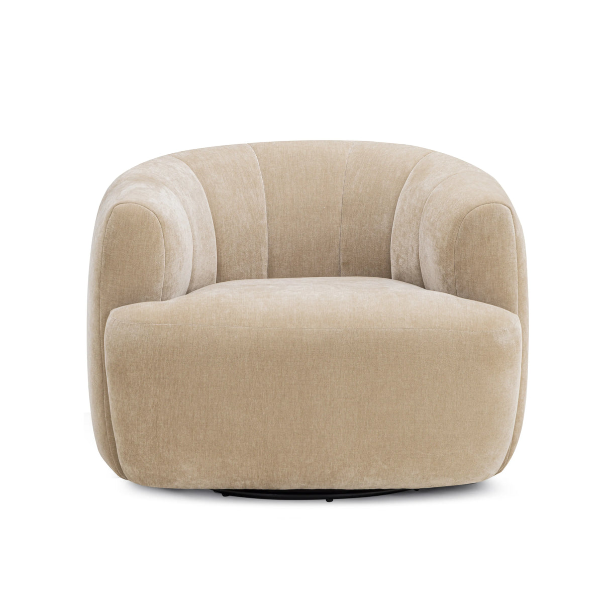 Jasmine Upcycled Contract-Grade Basketweave Fabric Swivel Accent Chair by TOV Furniture at Eve Furniture