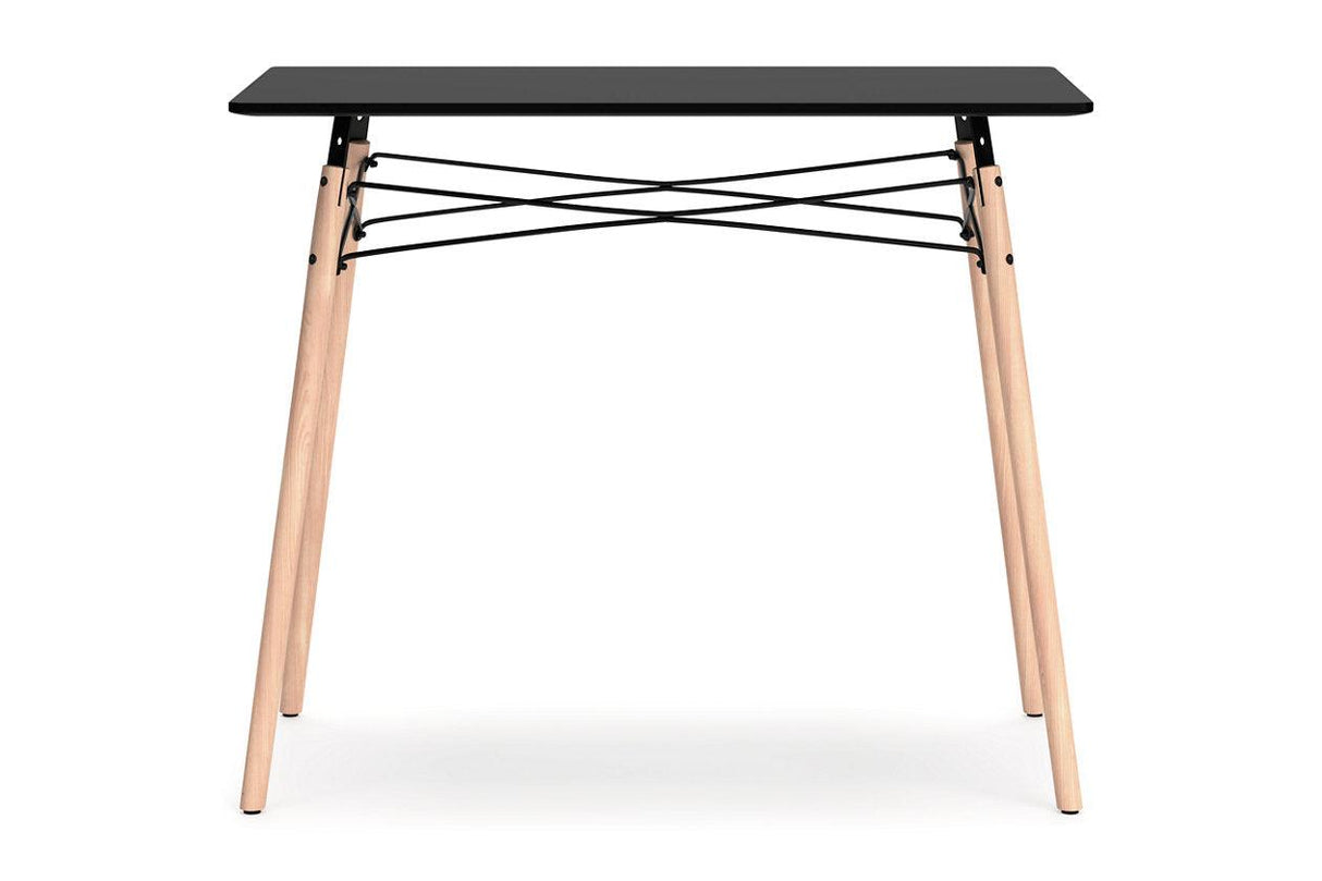 Jaspeni Black/Natural Home Office Desk by Ashley at Eve Furniture