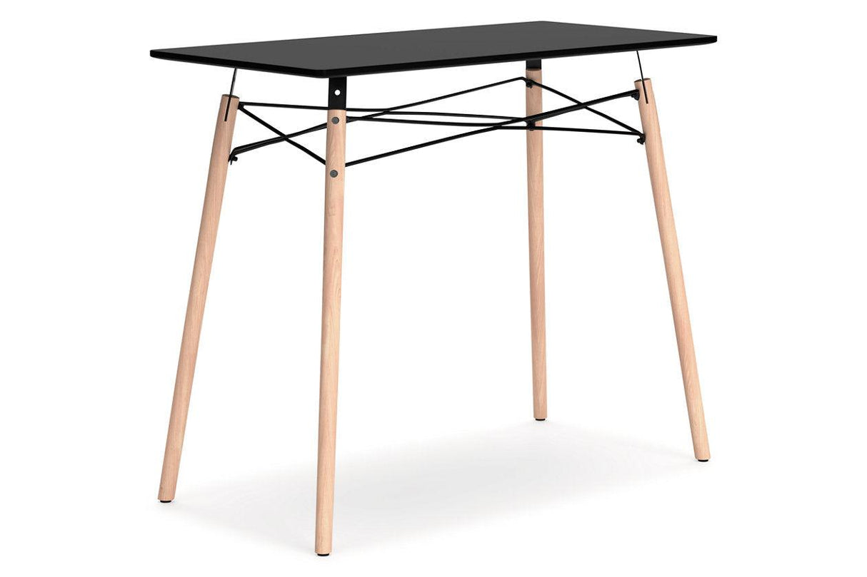 Jaspeni Black/Natural Home Office Desk by Ashley at Eve Furniture