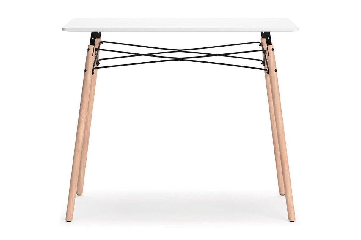 Jaspeni White/Natural Home Office Desk by Ashley at Eve Furniture