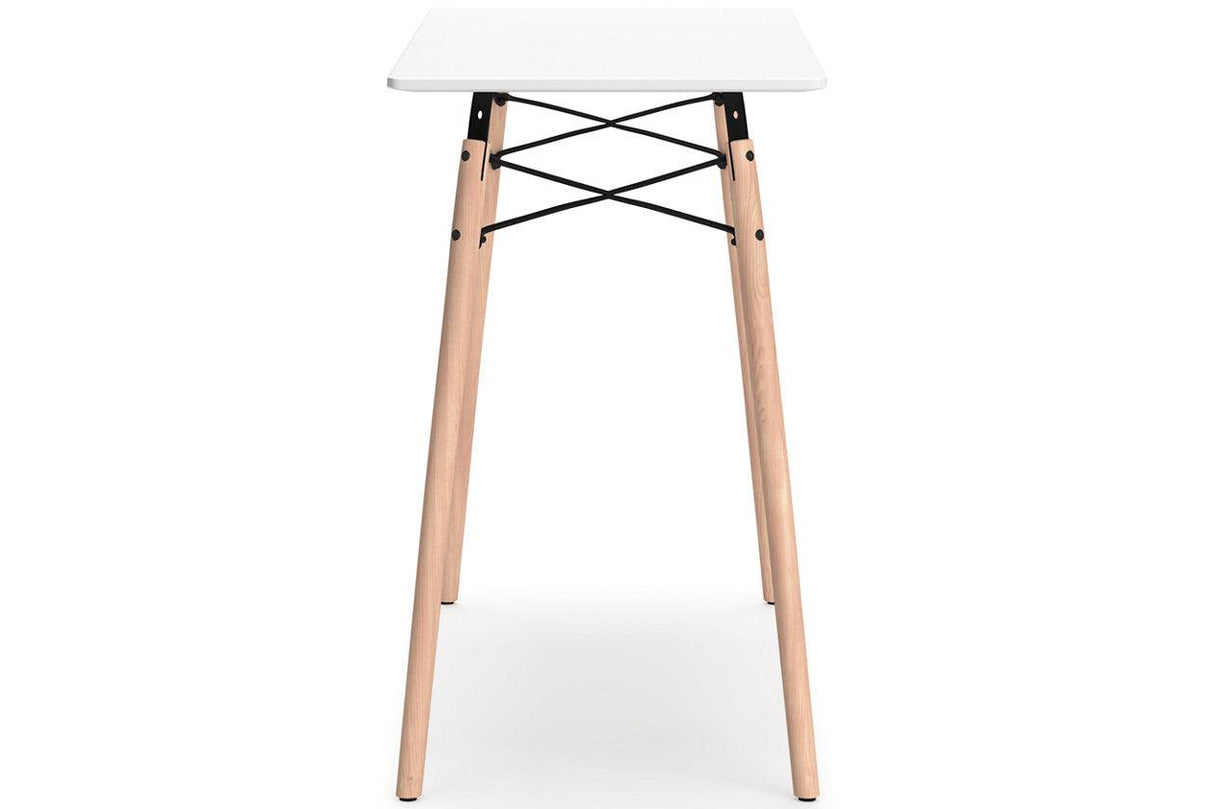 Jaspeni White/Natural Home Office Desk by Ashley at Eve Furniture