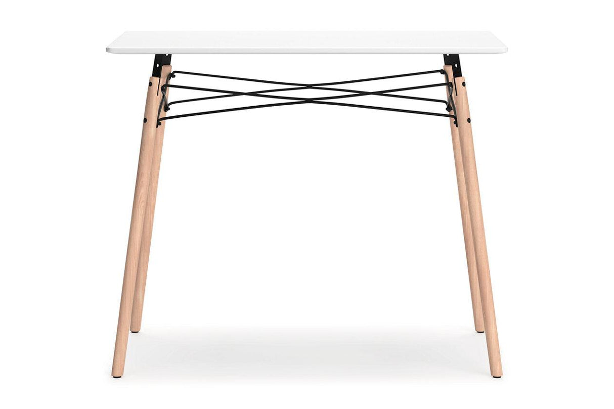 Jaspeni White/Natural Home Office Desk by Ashley at Eve Furniture