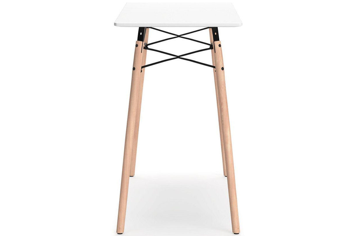 Jaspeni White/Natural Home Office Desk by Ashley at Eve Furniture