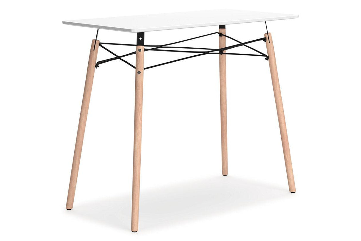 Jaspeni White/Natural Home Office Desk by Ashley at Eve Furniture