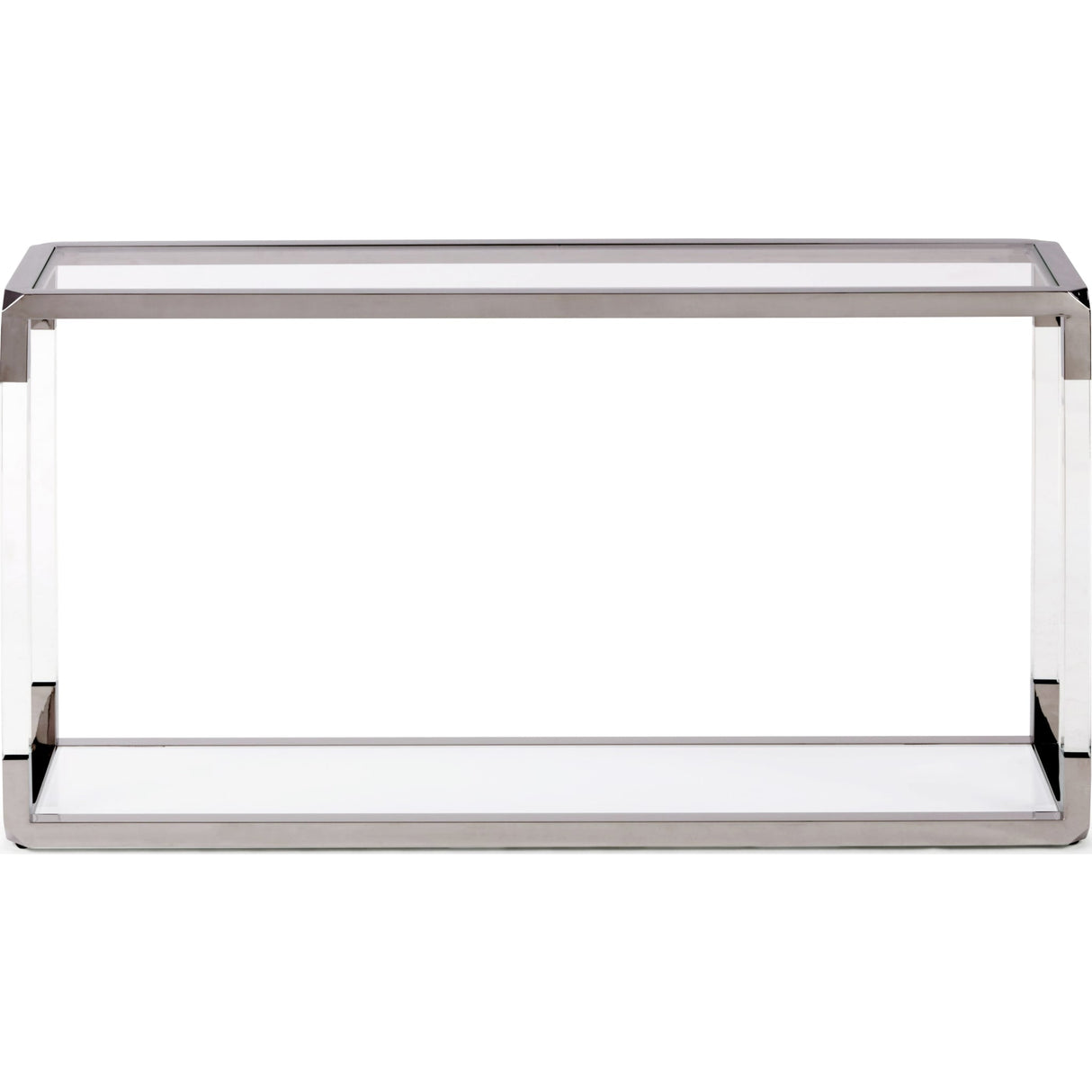 Jasper Console Table in Acrylic/White Glass/PSS by Modus Furniture at Eve Furniture
