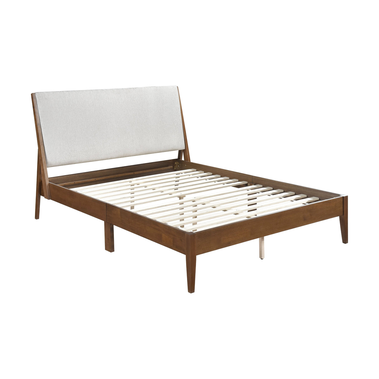 Jasper Light Gray/Chestnut Queen Platform Bed by Homelegance at Eve Furniture