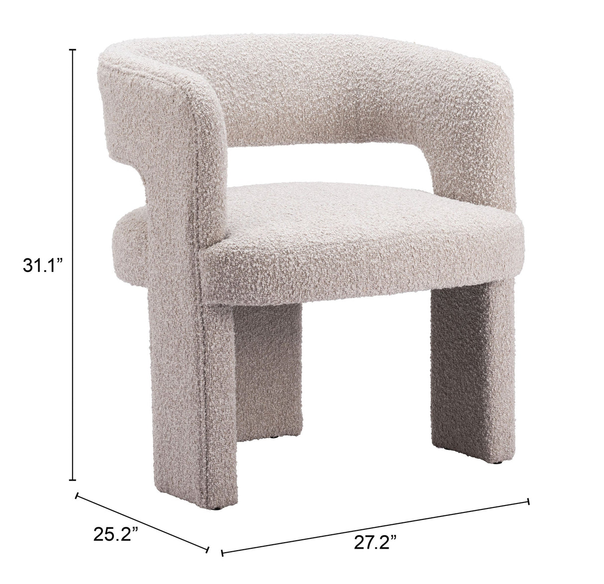 Java Sandy Beige Accent Chair by Zuomod at Eve Furniture