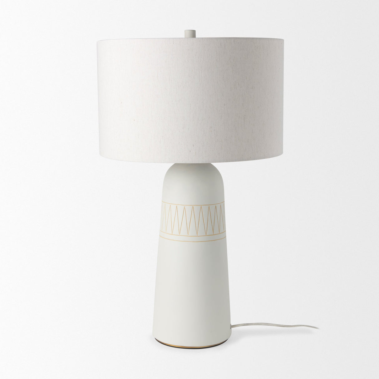 Javier 18.0L x 18.0W x 30.75H Light Base W/Cream Shade Table Lamp by Mercana at Eve Furniture