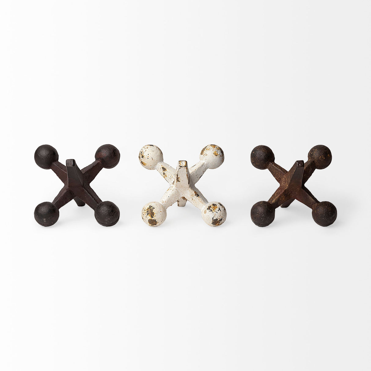 Jax Set of 3 Cast Iron Metal Jacks by Mercana at Eve Furniture