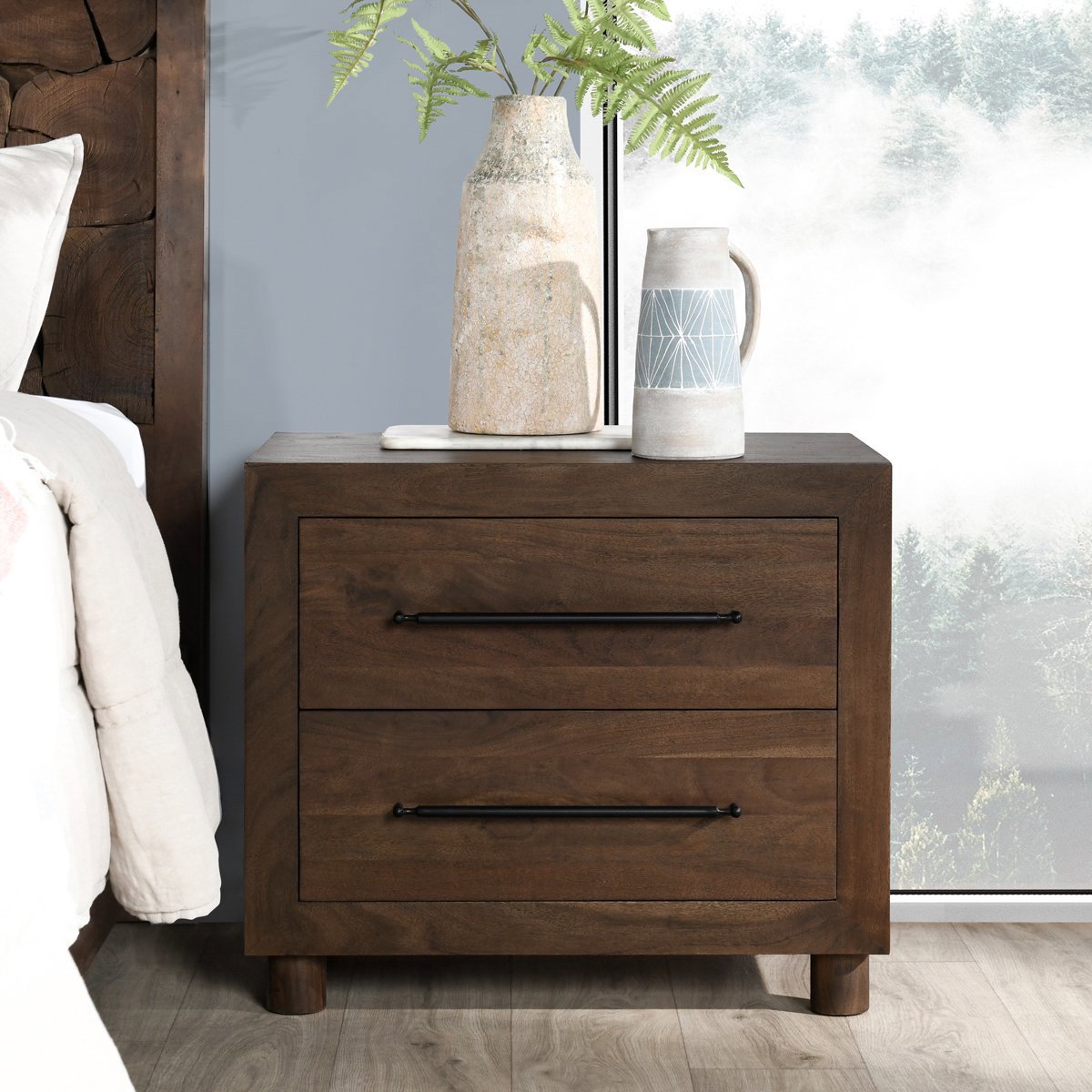 Jaxon 2 Drawer Nightstand by Classic Home at Eve Furniture
