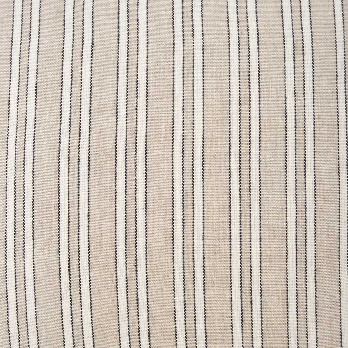 Jaxon Beige and Black Striped Cotton-Linen Decorative Square Pillow Cover by Mercana at Eve Furniture