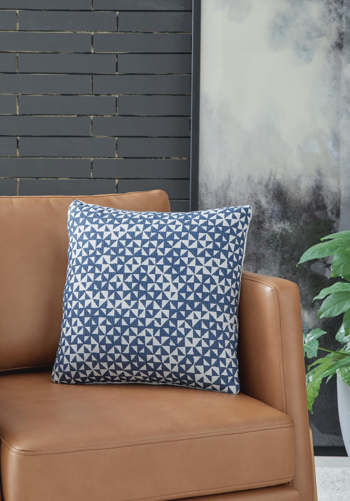 Jaycott Next-Gen Nuvella Blue/White Pillow by ASHLEY FURNITURE at Eve Furniture