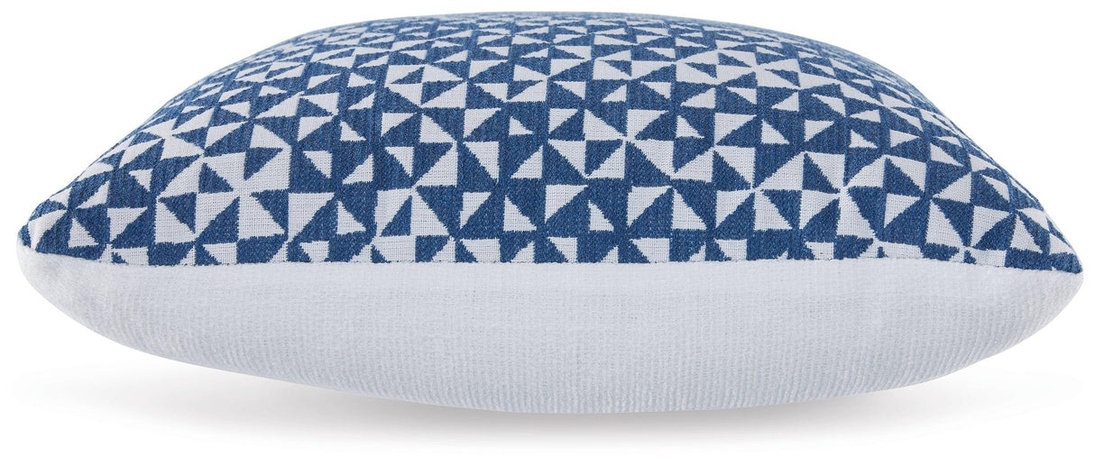 Jaycott Next-Gen Nuvella Blue/White Pillow (Set of 4) by Ashley at Eve Furniture