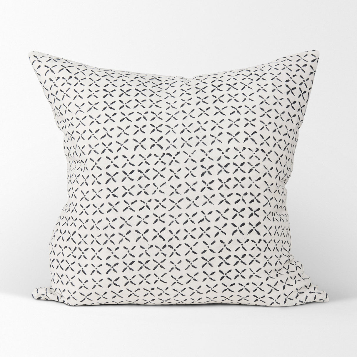 Jayden Cream w/ Black Print Linen Square Decorative Pillow Cover by Mercana at Eve Furniture