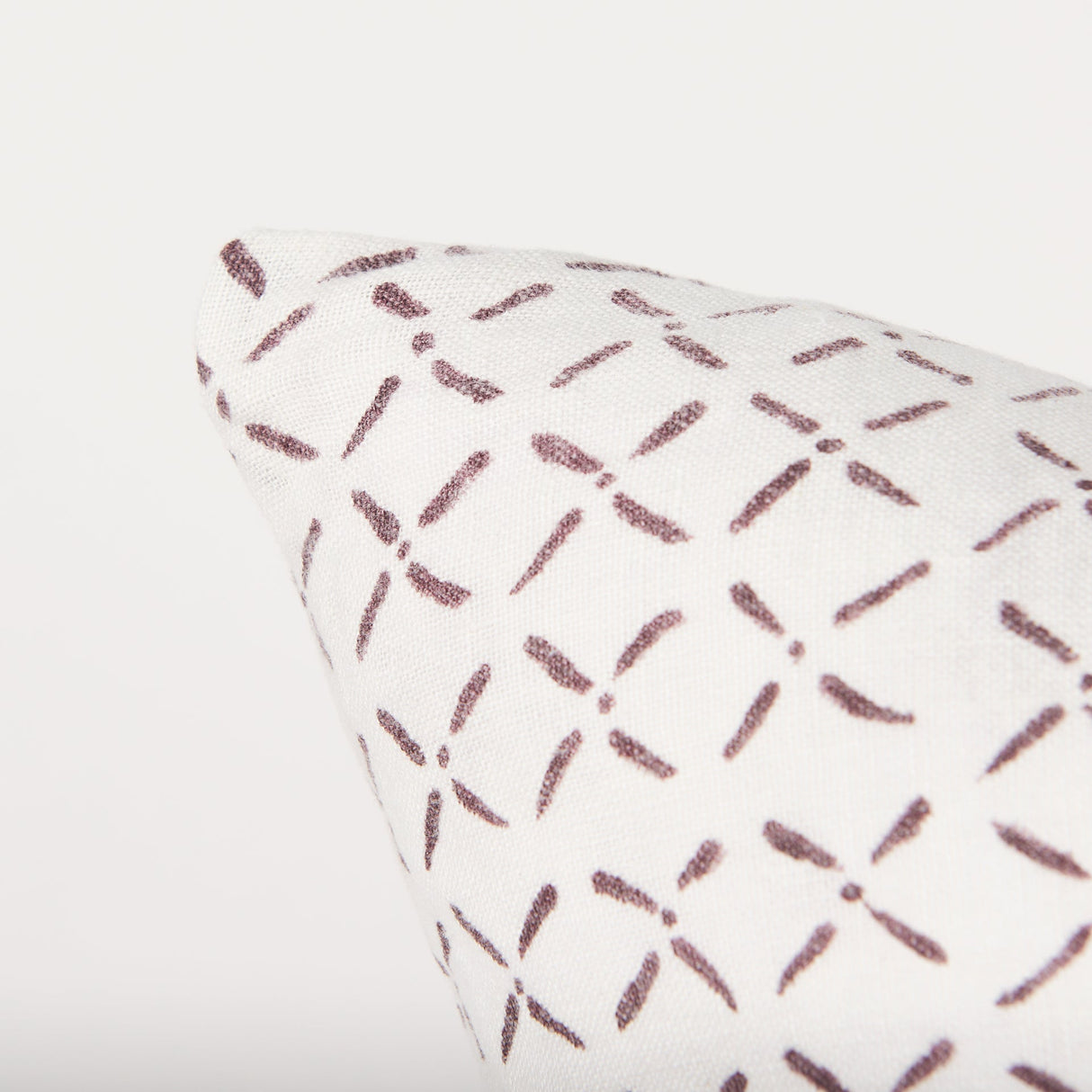 Jayden Cream w/ Merlot Print Linen Square Decorative Pillow Cover by Mercana at Eve Furniture