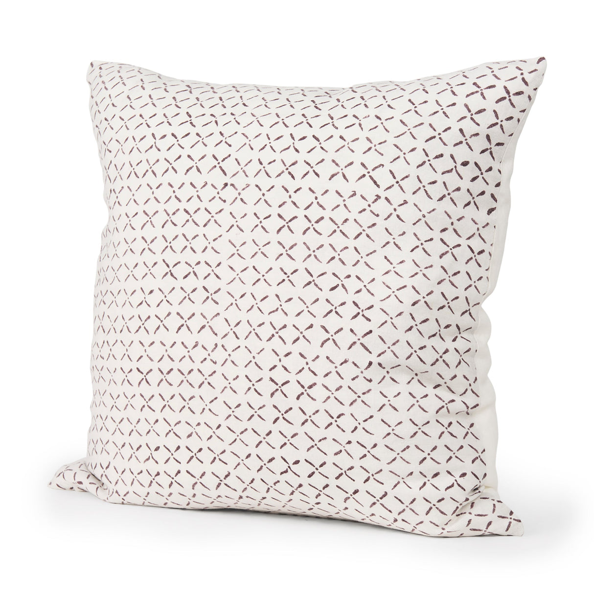 Jayden Cream w/ Merlot Print Linen Square Decorative Pillow Cover by Mercana at Eve Furniture