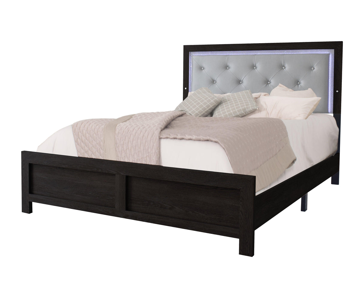 Jaylen Black LED Panel Bedroom Set by Crown Mark at Eve Furniture