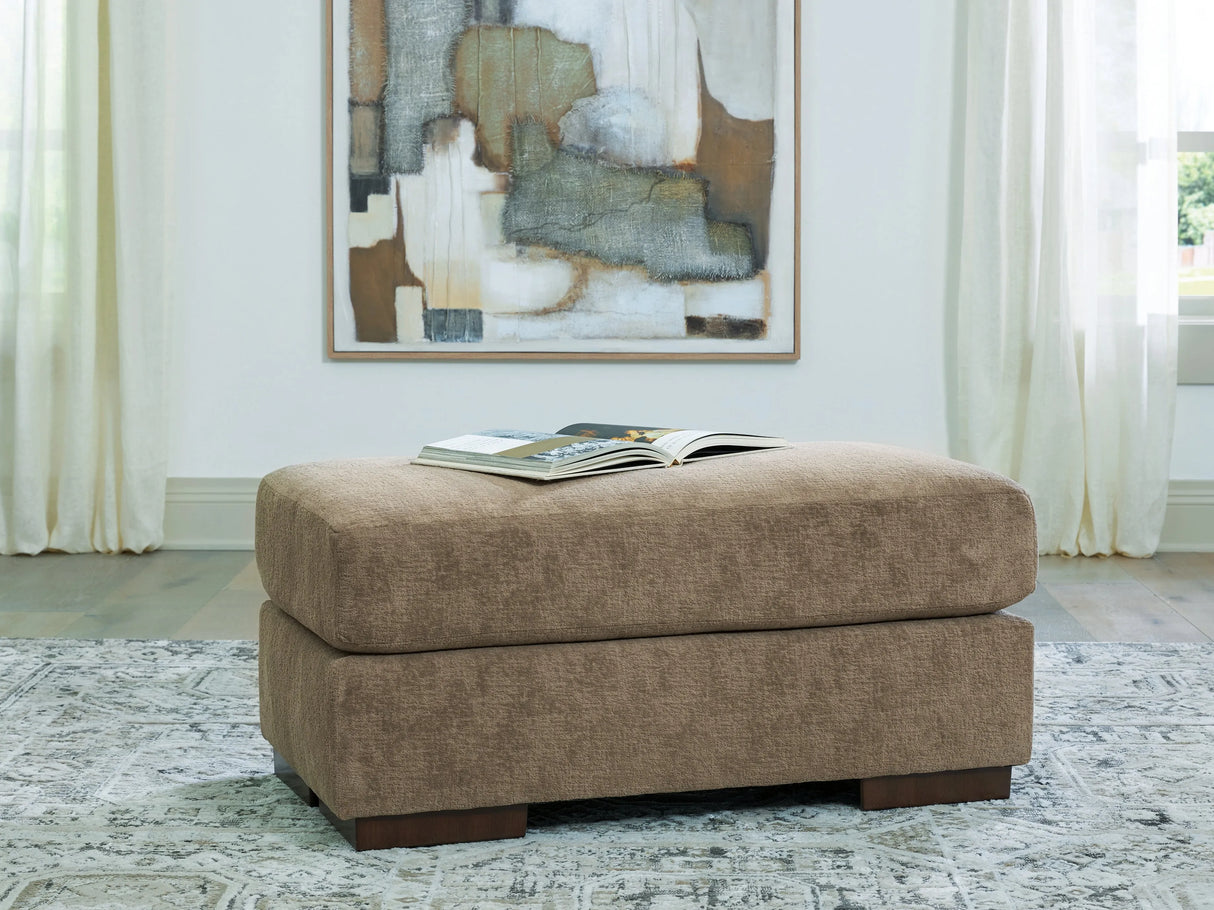 Jayne Park Pecan Ottoman by Ashley at Eve Furniture