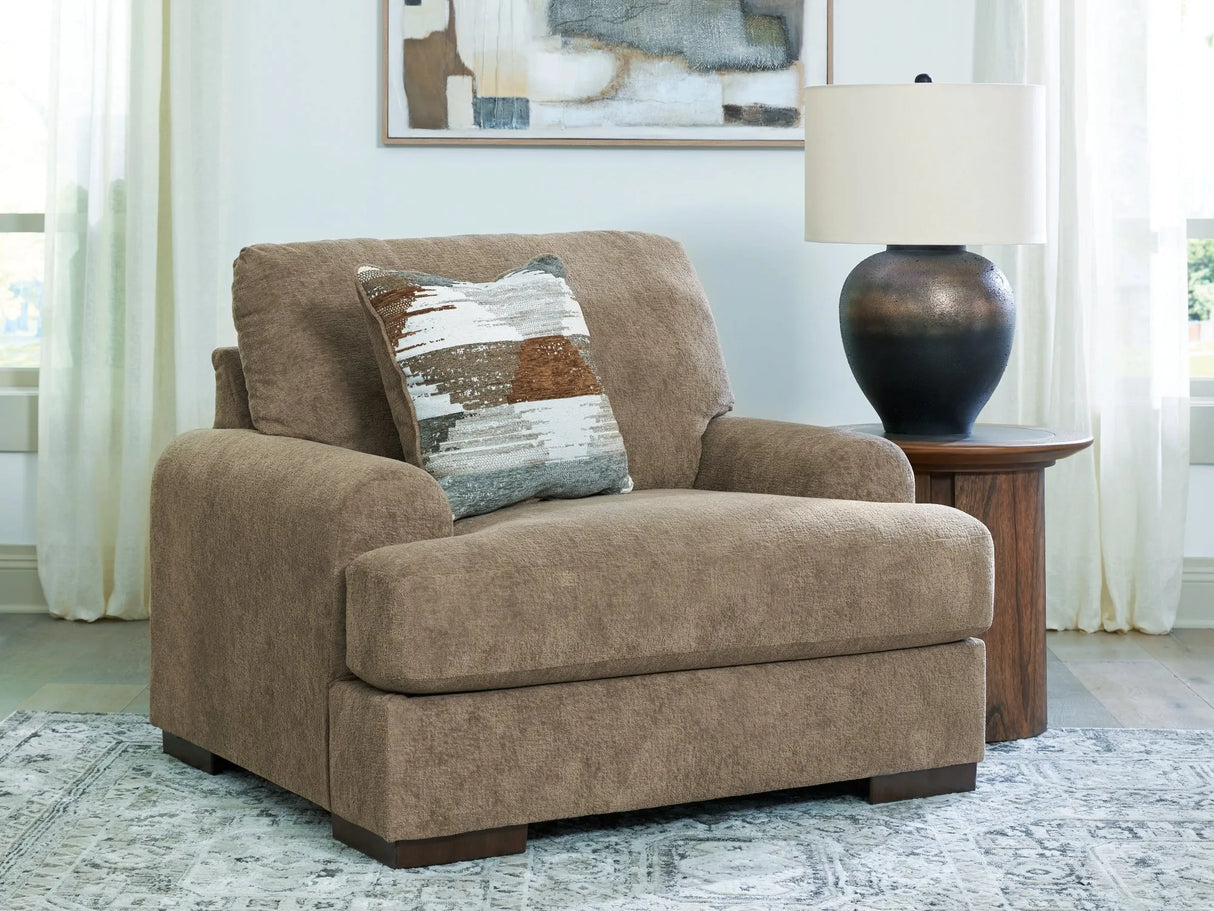 Jayne Park Pecan Oversized Chair by Ashley at Eve Furniture