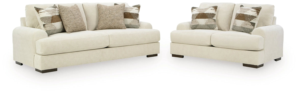 Jayne Park Sand Sofa and Loveseat by Ashley at Eve Furniture