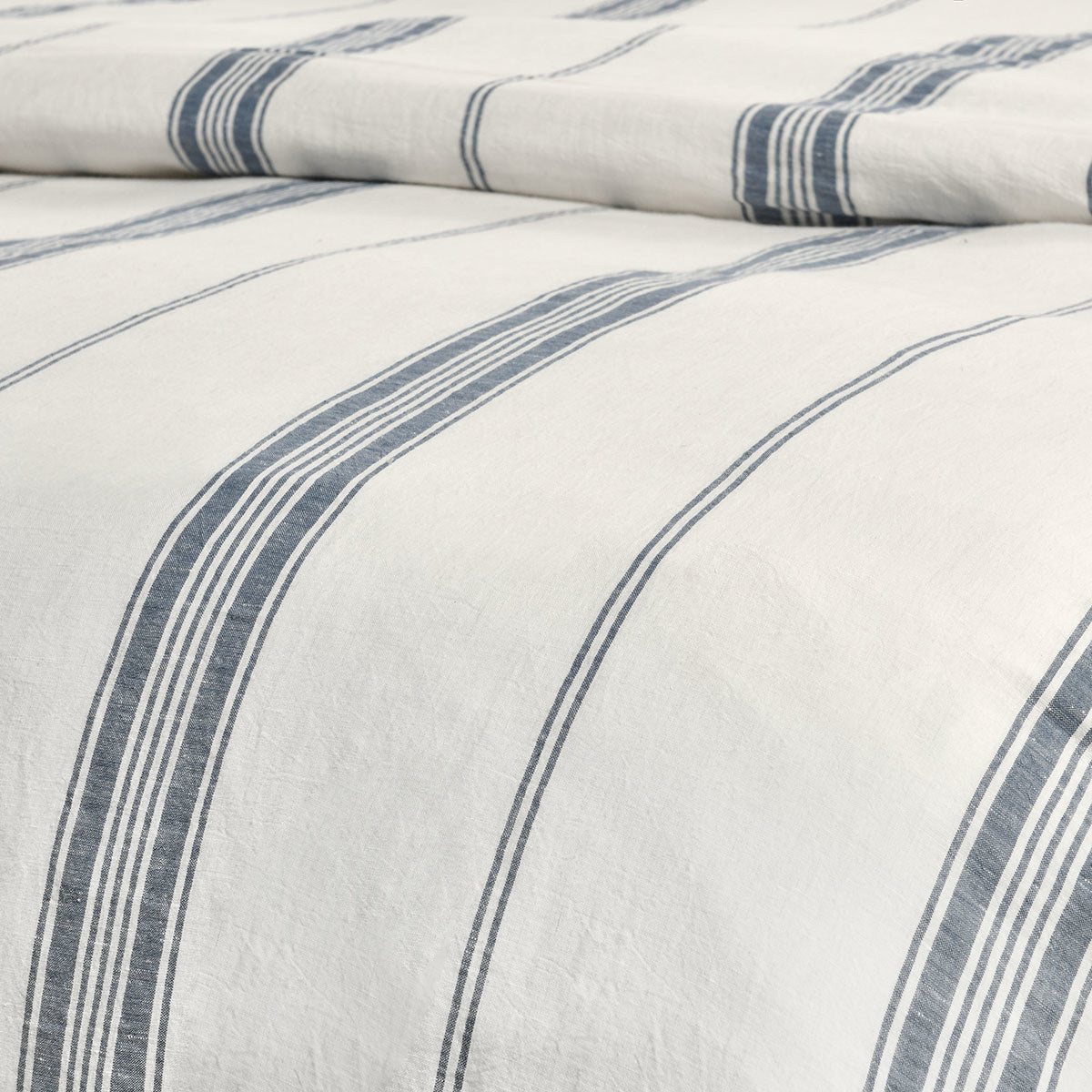 Jayson Blue Stripe Linen Cashmere Duvet Collection by Classic Home at Eve Furniture