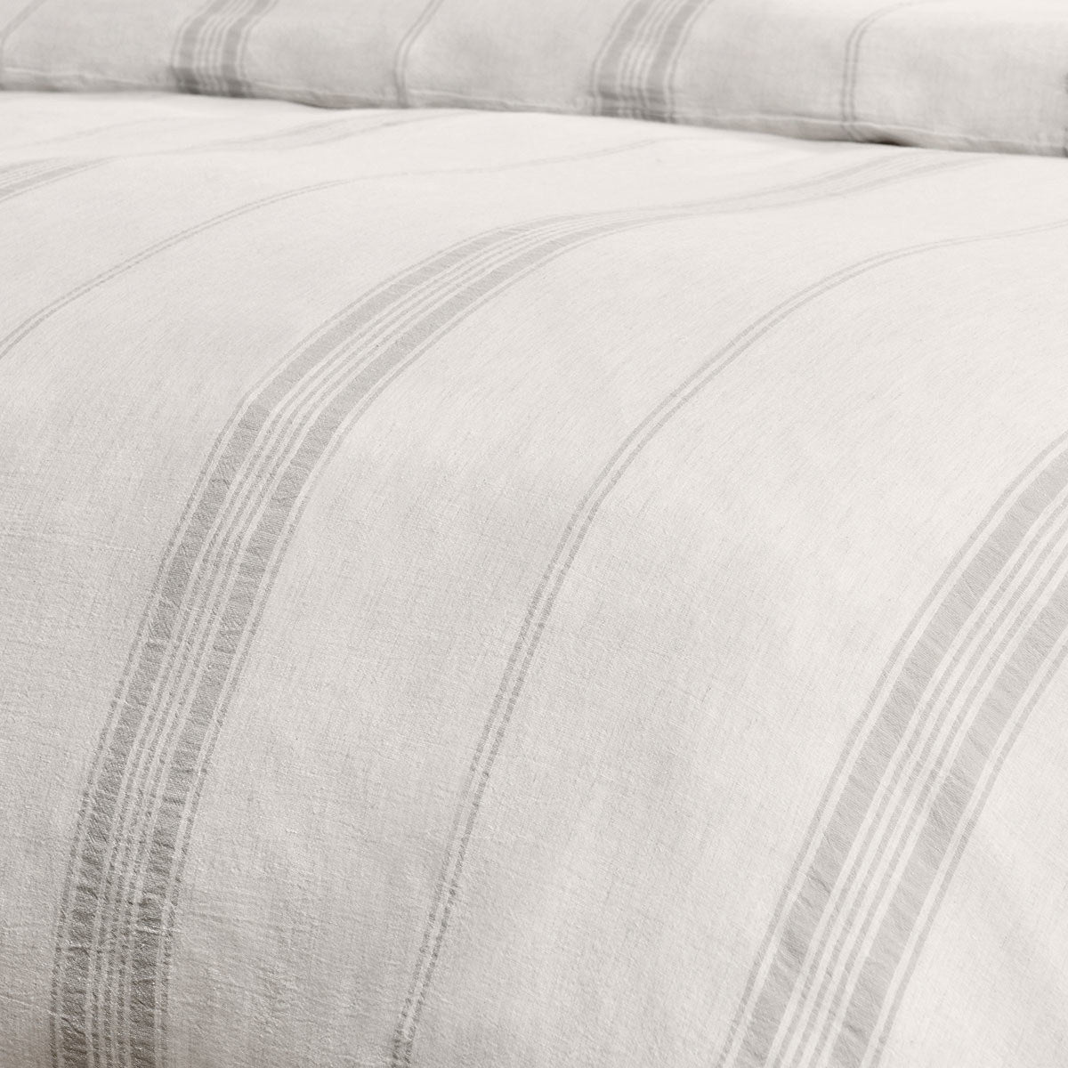 Jayson Gray Stripe Linen Cashmere Duvet Collection by Classic Home at Eve Furniture