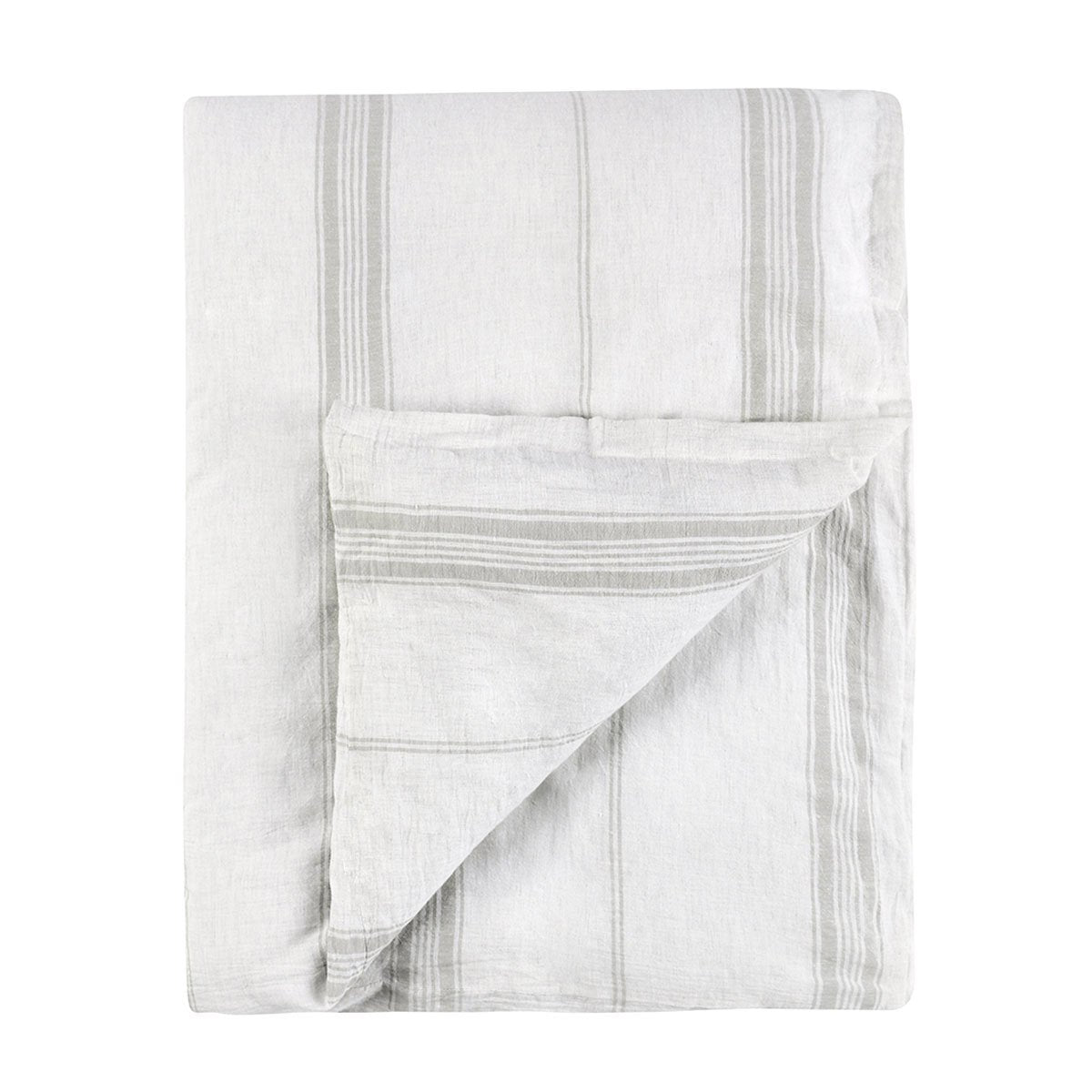 Jayson Gray Stripe Linen Cashmere Duvet Collection by Classic Home at Eve Furniture