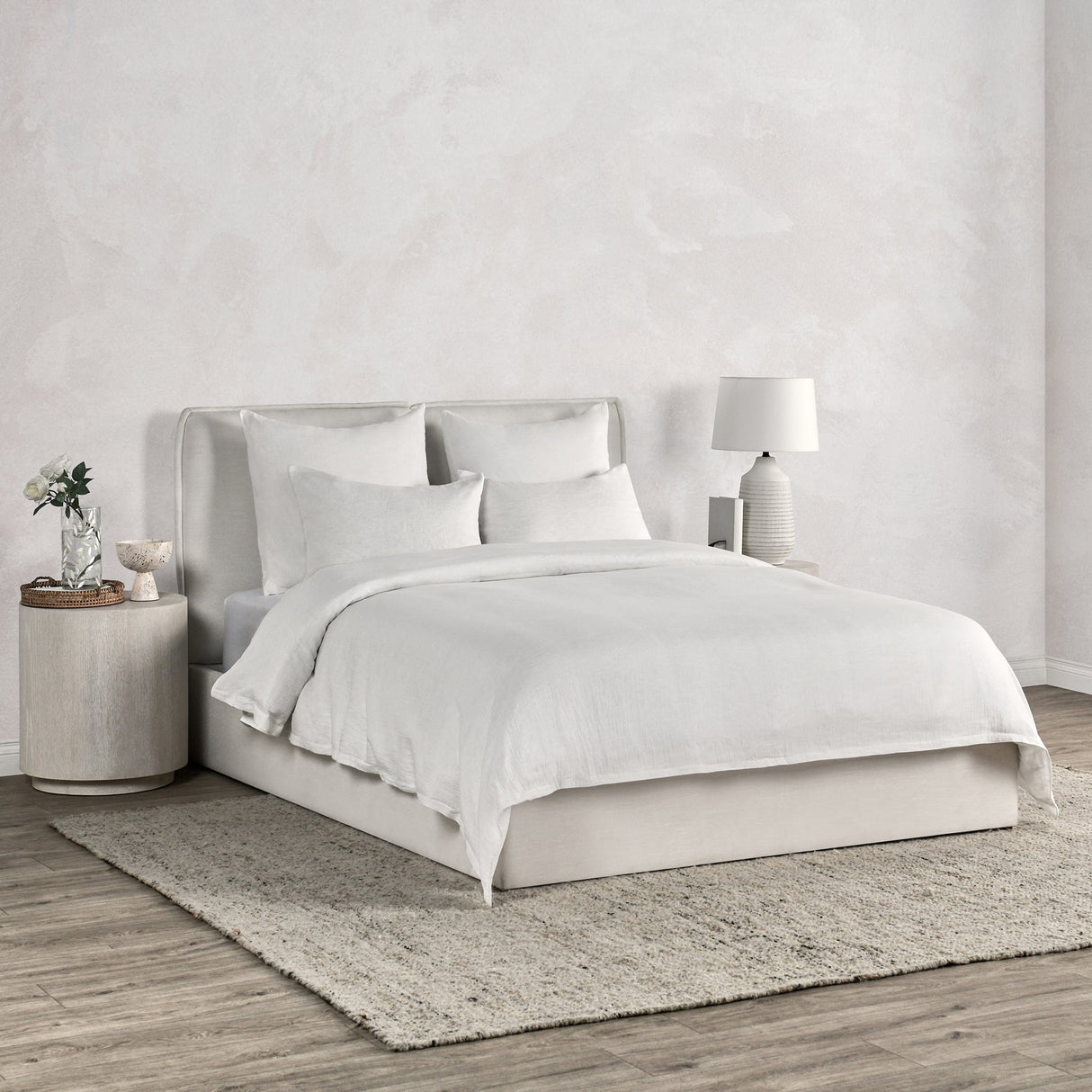Jayson Quartz White Linen Cashmere Duvet Collection by Classic Home at Eve Furniture