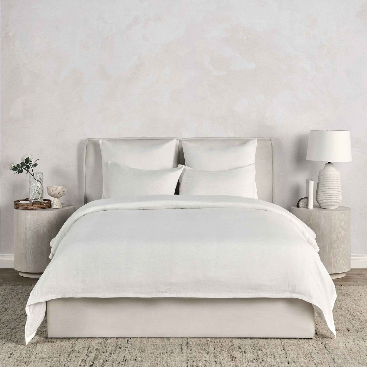 Jayson Quartz White Linen Cashmere Duvet Collection by Classic Home at Eve Furniture