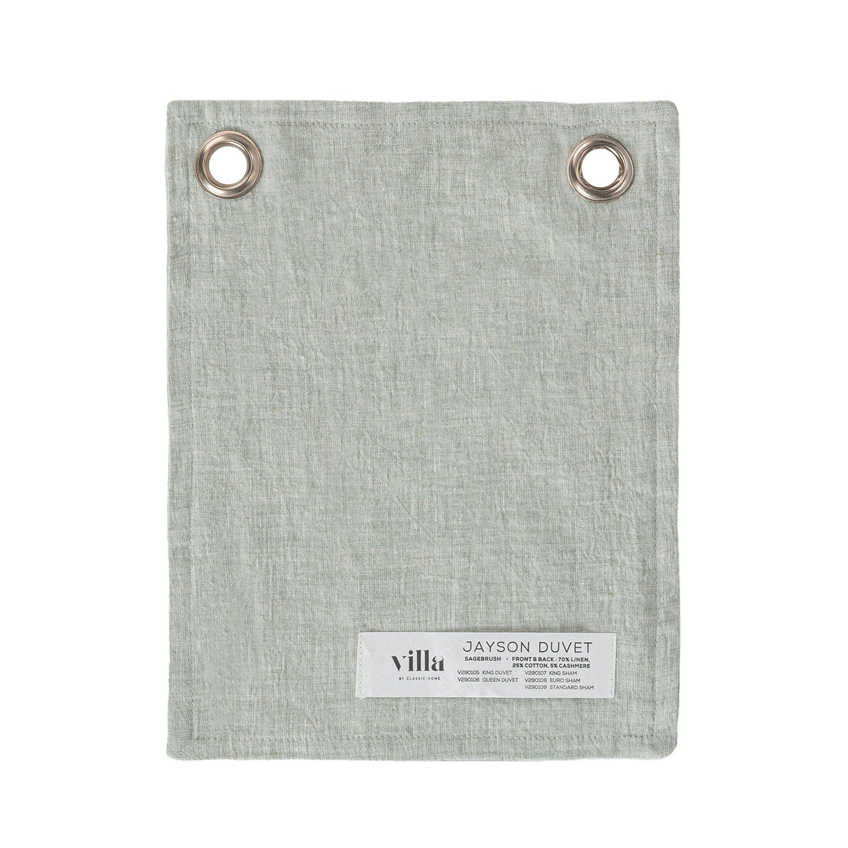 Jayson Sagebrush Linen Cashmere Duvet Collection by Classic Home at Eve Furniture